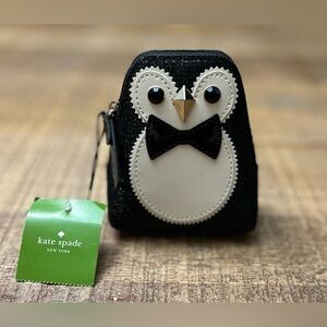 🐧 Kate Spade Black Mini Clifton Penguin Coin Purse 🐧
